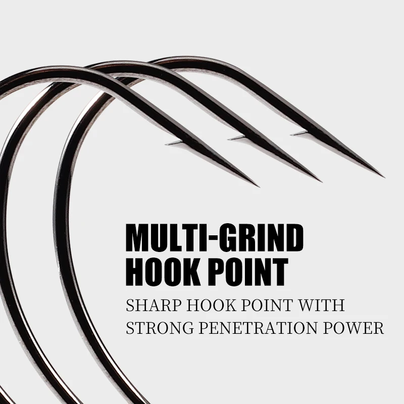 Anzuelos de pesca supercontinent para pesca de lubina, anzuelos de manivela compensados de acero rico en carbono, cebo de gusano suave, anzuelos de molde, anzuelo de aparejo Texas - imagen 3