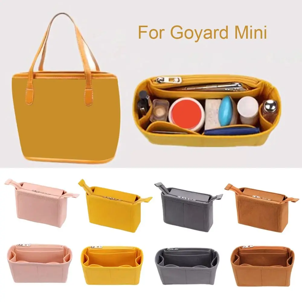 Bolso de fieltro ordenado, bolsa de inserción, soporte para bolsa, organización de almacenamiento, bolsa interna, forro de bolso multicolor - imagen 3