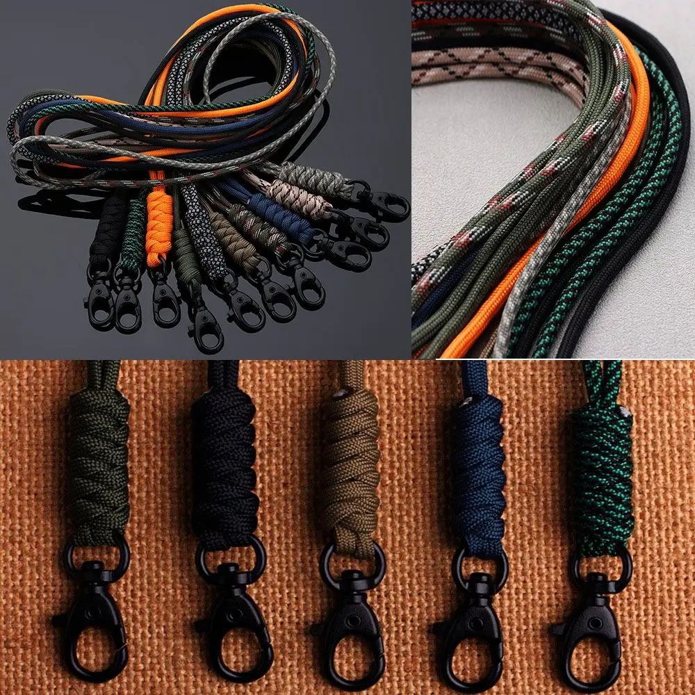 LLavero de Paracord con hebilla giratoria, cordón de paracaídas de alta resistencia, mochila de supervivencia de emergencia, llavero, cuerda colgante para el cuello - imagen 4
