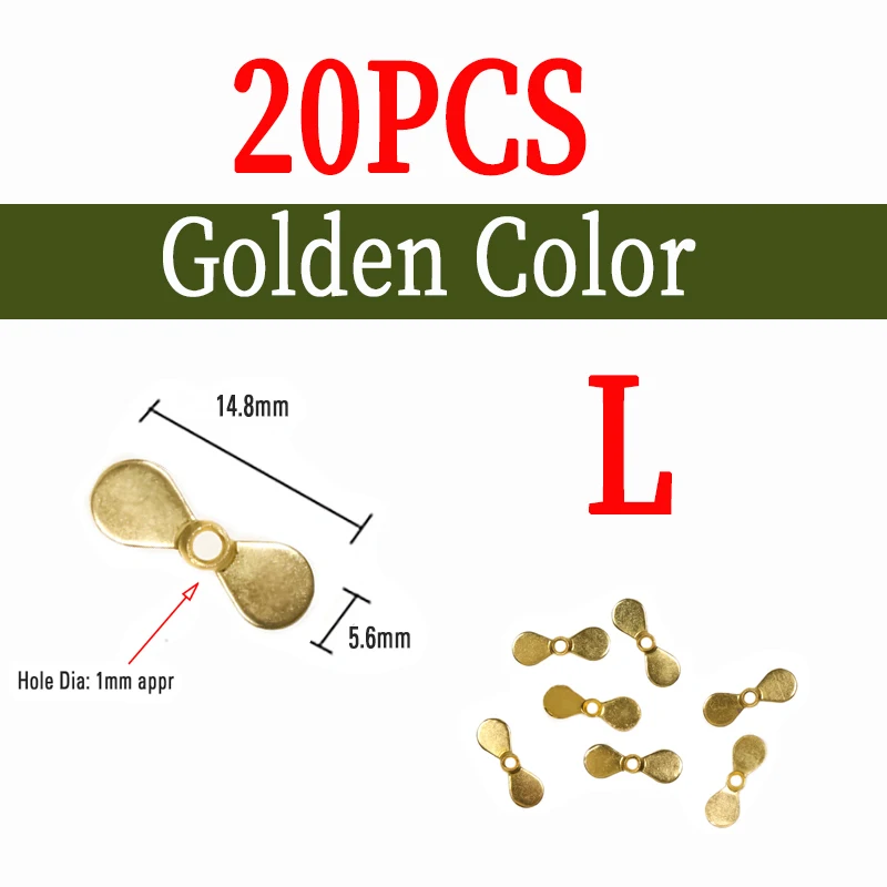 20pcs L golden