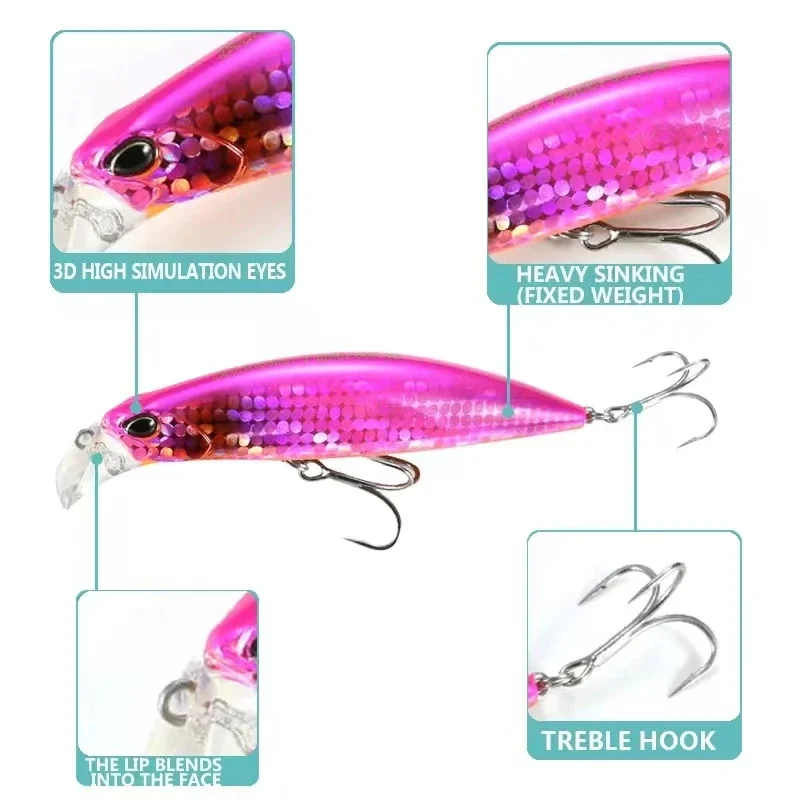 Señuelo de pesca de alta calidad, 2 uds., 30g/105mm, cebo duro, pececillos, cebo falso para agua dulce y salada, Swimbait para pesca de carpa - imagen 4