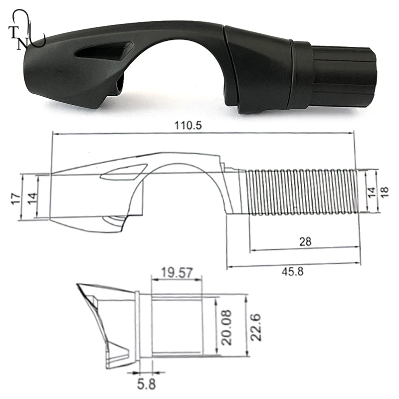 TN43 LGS 4 piezas asiento de carrete, piezas de construcción de caña giratoria, accesorio de aparejos de pesca, componentes de varilla de reparación DIY - imagen 5