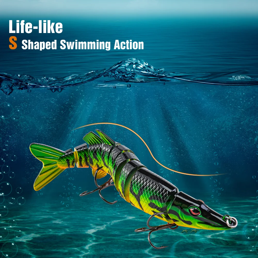 Goture-SEÑUELOS DE PESCA DE hundimiento rápido, cebo Artificial de 9 segmentos, 12,5g, 19,4 cm, lote de 3 unidades - imagen 4