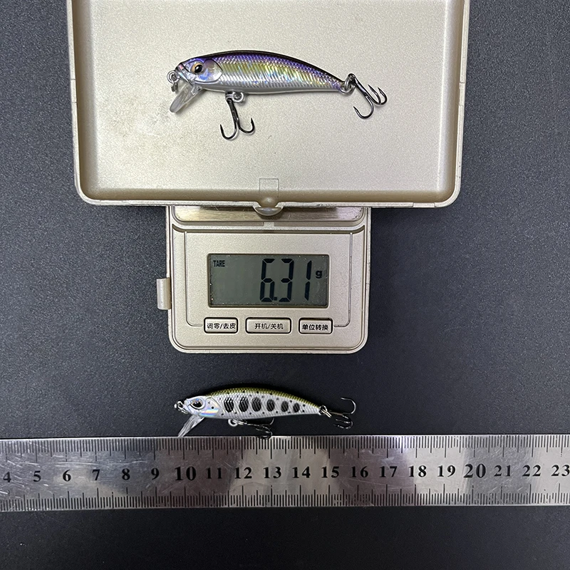 48mm 6,5g Señuelos de Pesca de pececillo que se hunden Isca Pesca Wobblers cebo duro Artificial para carpa trucha lubina tiro largo Jerkbait Swimbait - imagen 5