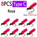 8pcs Rose C