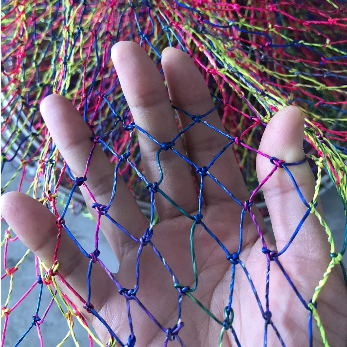 Bolsa de malla de pesca de nailon fuerte, bolsa protectora para peces, equipo de pesca al aire libre, accesorios de red, diámetro de 25cm-50cm, longitud de 1m-5m - imagen 5