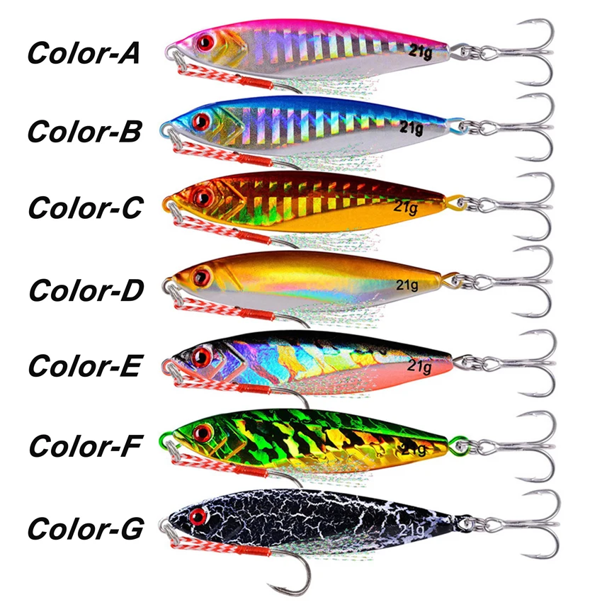 Señuelo de pesca VIB de Metal de calidad, 1 Uds., 14G, 21G, 30G, señuelo que se hunde, plantillas de mar, pesca de invierno, bueno para pesca, Jigging, señuelos duros - imagen 3