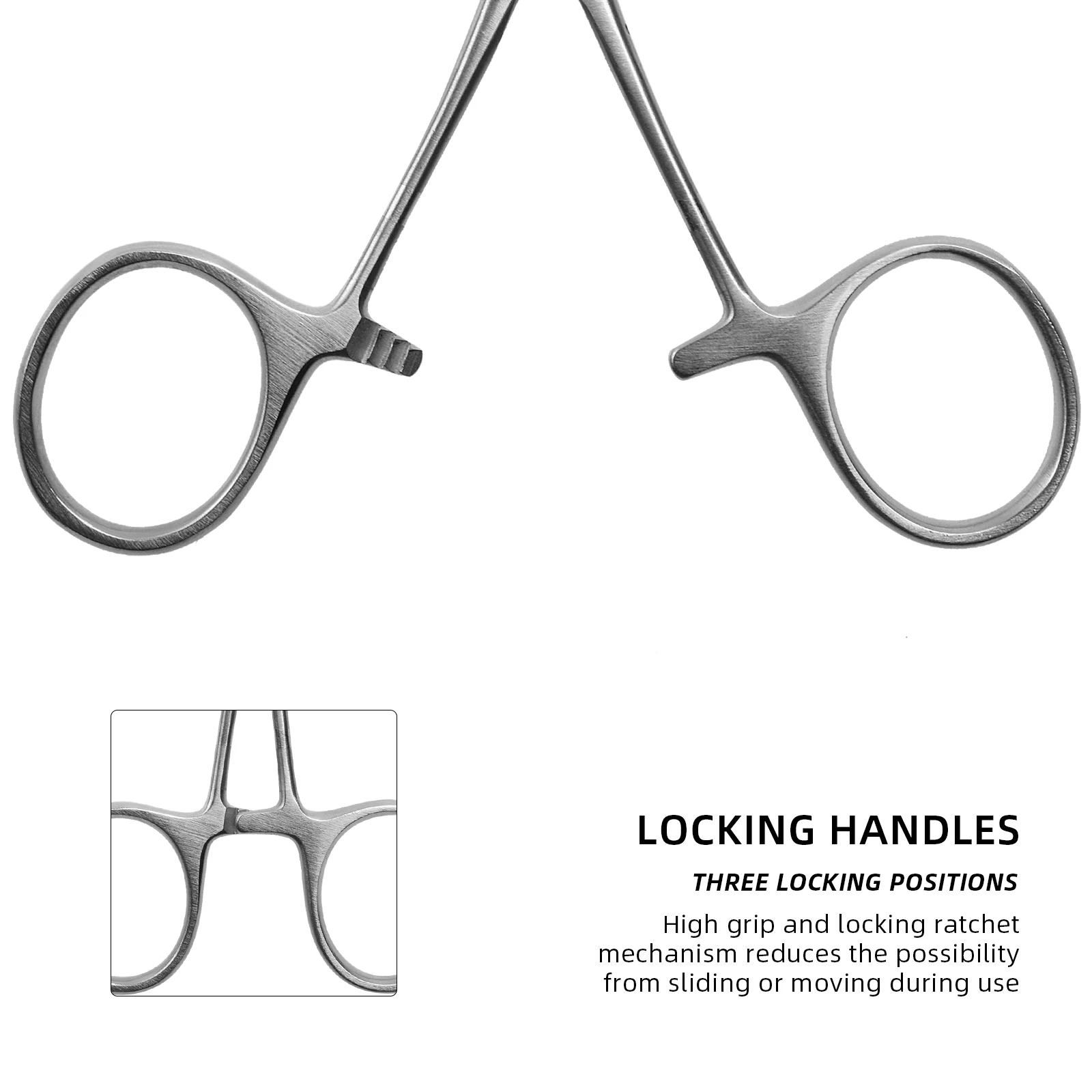 Alicates de pesca de acero inoxidable SF de 6,3 pulgadas, pinzas de pesca, removedor de anzuelos, pinzas hemostáticas, herramientas de pesca rectas plateadas - imagen 5