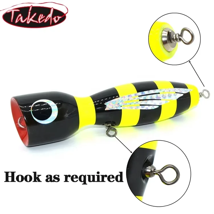 TAKEDO 175MM 120G Topwater Swimbait Popper señuelo de pesca cebo flotante Wobbler señuelo de pesca cebo Artificial de madera para atún Pike - imagen 3