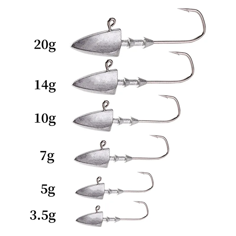 Jig Head de plomo Topline – Anzuelos para vinilo y cebo blando - imagen 5