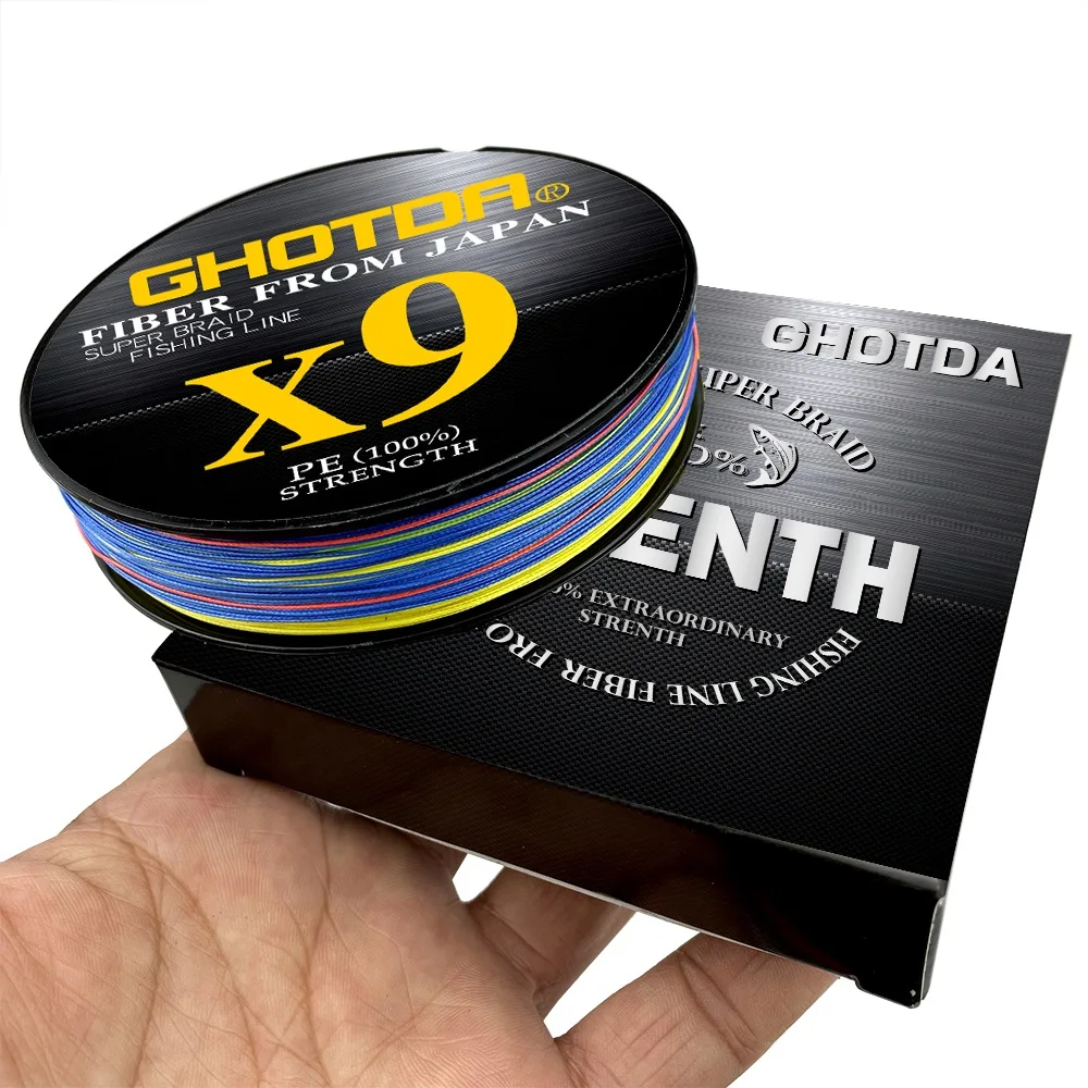GHOTDA 12 hebras 9 hebras 100m hilo de pescar trenzado Pe carpa súper fuerte mar océano alambre multifilamento 0,6 # -8.0 # Herramientas de pesca - imagen 3