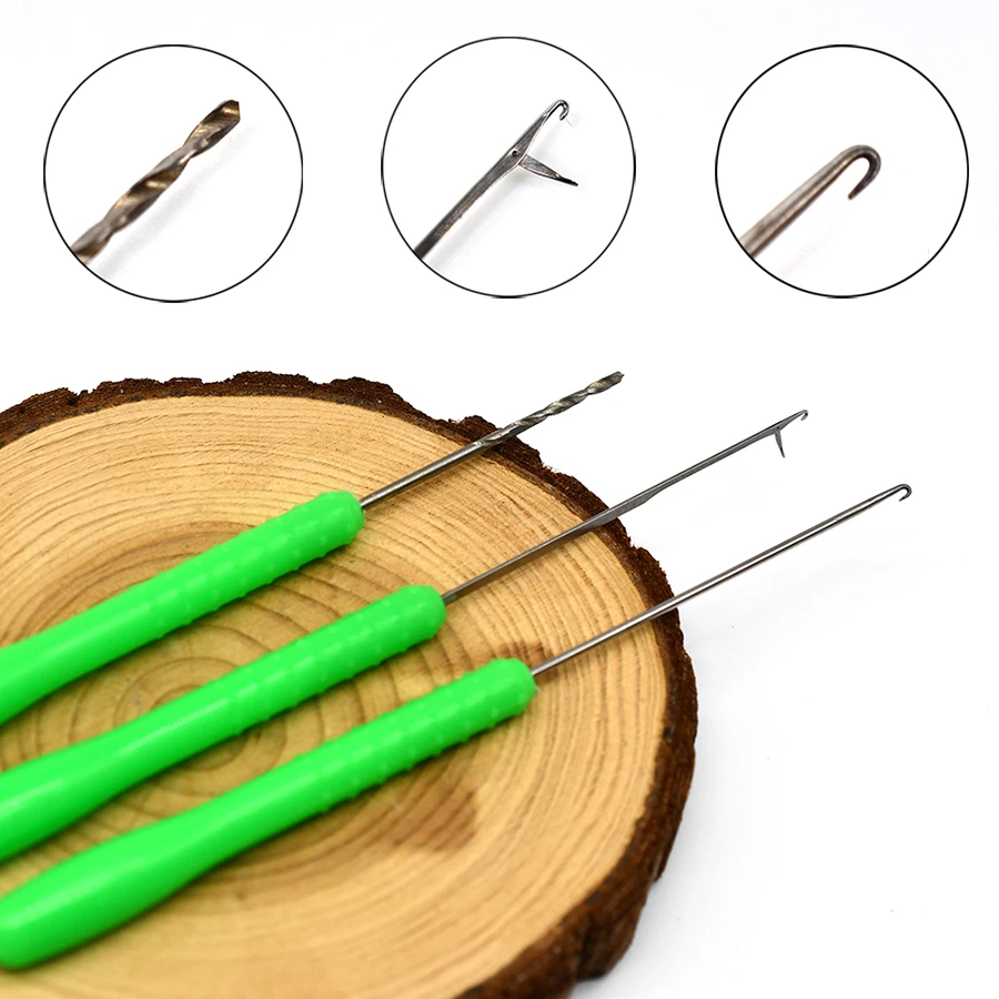 MNFT-aguja para taladro de cebo, aparejo de Pesca de carpa, herramienta de Pesca, punzonado de agujeros, Piercing, 3 unidades por juego - imagen 2