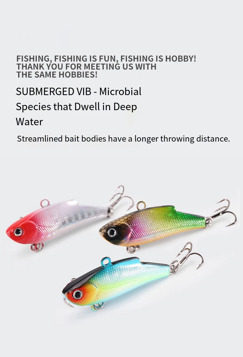 Señuelo VIB 45mm metálico con anzuelos afilados para pesca de trucha y panfish
