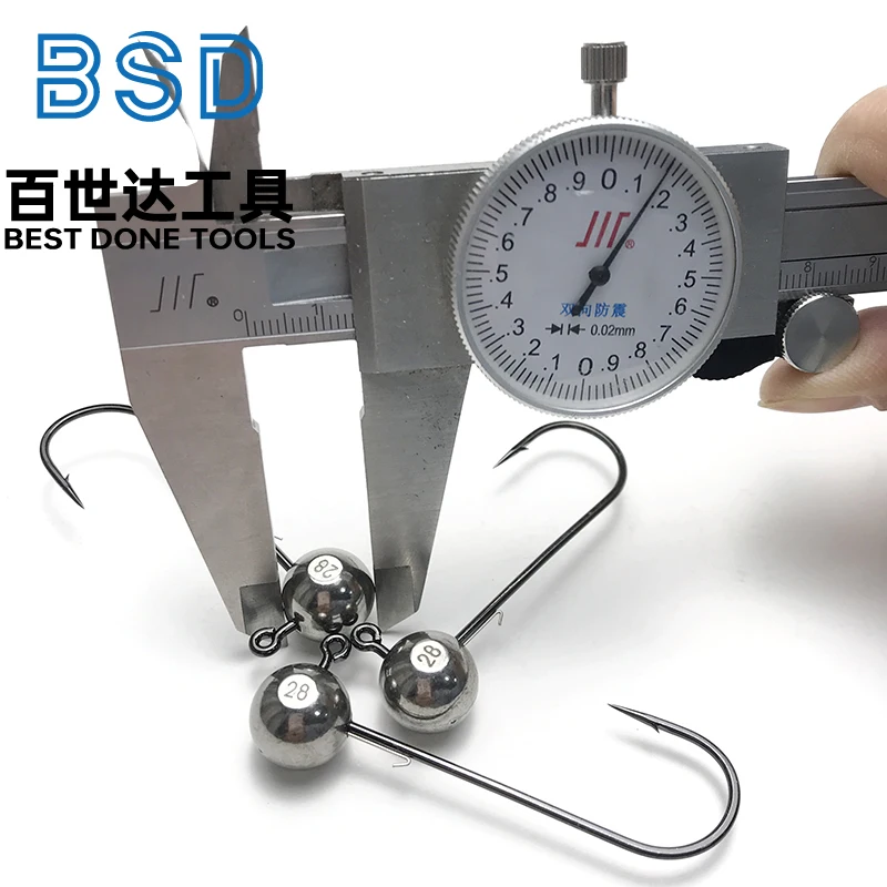 Anzuelos con cabeza de plantilla de tungsteno para pesca en agua dulce y salada, anzuelos de plantilla Swimbait para trucha y lubina, 10 piezas, 17,5g, 21g, 28g - imagen 5