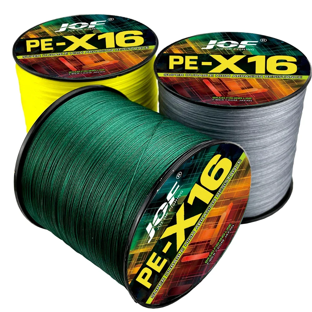 Línea de pesca trenzada JOF PE, multifilamento de 4/8/16 hebras, resistente a la abrasión, línea de pesca duradera para accesorios de pesca al aire libre, 500M - imagen 5