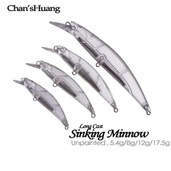 Señuelo Minnow hundible Chan'sHuang blanco natural
