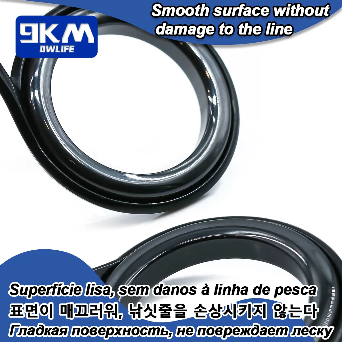 Kit de reparación de guías de caña de pescar, 9KM, 7 ~ 50 Uds., Kit de reemplazo de anillo de cerámica de acero inoxidable, agua salada y dulce - imagen 3