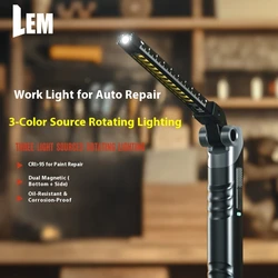 Lámpara de trabajo LEM recargable LED magnética con batería de litio