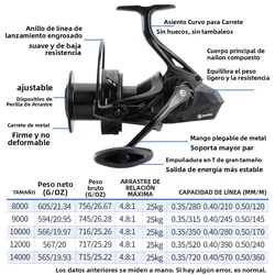Huidiao Carrete Spinning Big Pit para Carpa y Siluro – Bobina CNC