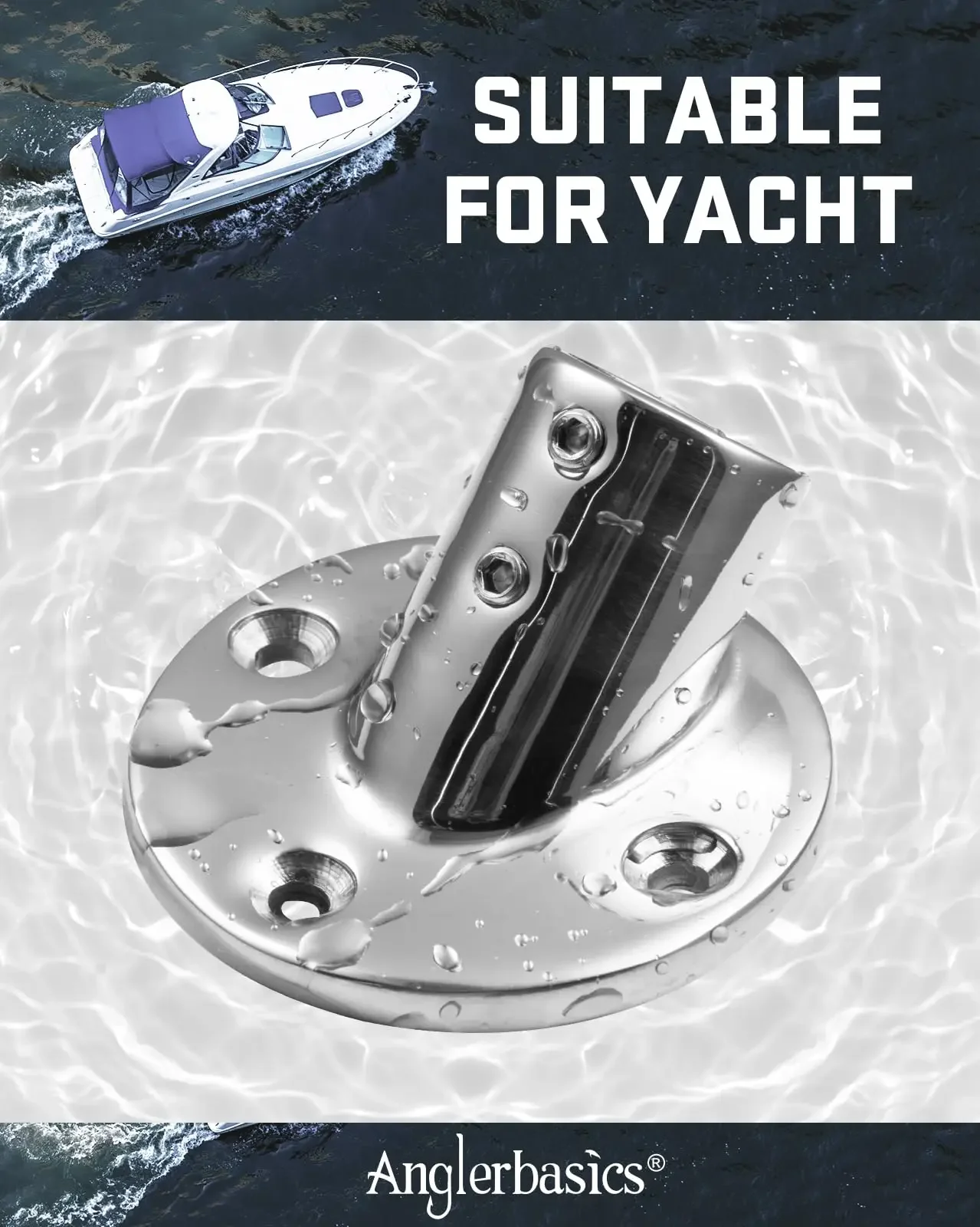 Goture, 1 pieza, montaje de pasamanos para barco, 35/45/60/90 grados, acero inoxidable, 7/8 "/1", Base redonda/rectangular, Hardware de barandilla para yate y barco - imagen 4