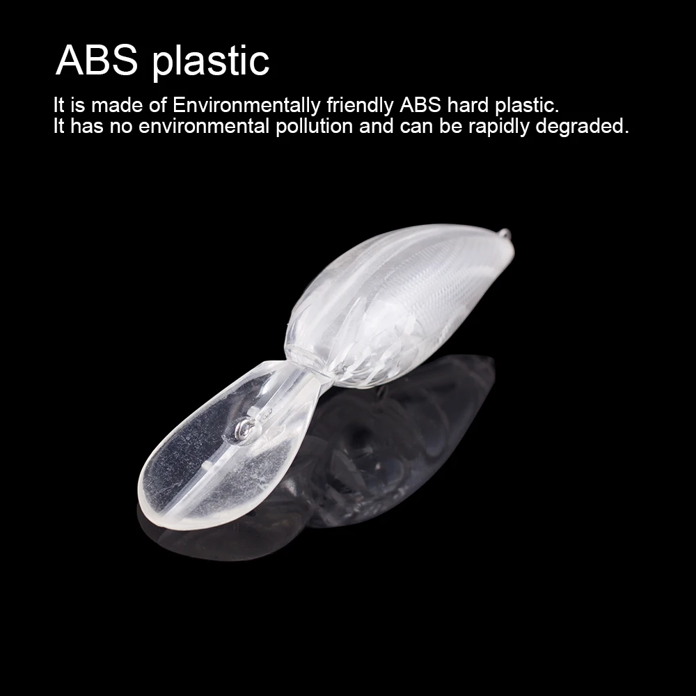 Hanlin-Señuelos de Pesca Crankbait sin pintar, cebos de plástico para aguas profundas, aparejos en blanco artificiales flotantes, 10/20 piezas, 10CM, 11,5G - imagen 5