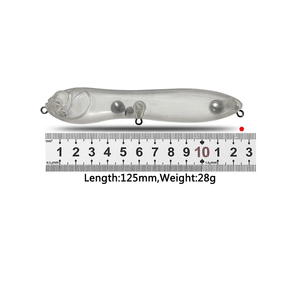 CF señuelo sin pintar DIY lápiz flotante 125mm 28g 5 piezas señuelo de pesca cebo de plástico ABS Billet - imagen 2