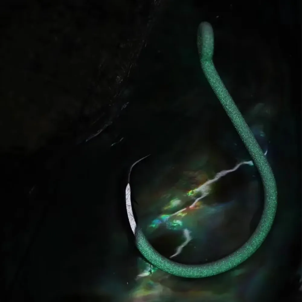 BKK Offset Glow Heavy Circle Live Bait Chunk Bait Hooks de pesca de lubina a rayas de agua dulce y salada - imagen 2