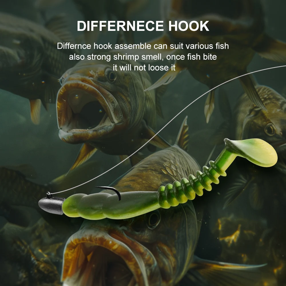 KESFISHING-señuelo grande swimbait Rock shiner, 6 pulgadas, 3 uds., cebo de plástico suave, pesca en el mar, cola en T, señuelo de silicona - imagen 4