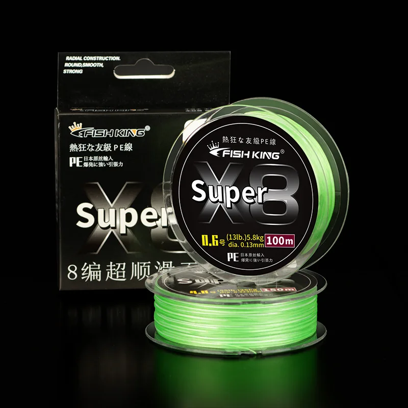 Japón PE X8 verde hundimiento tipo 13LB-65LB PE línea señuelo alambre de alta resistencia trenzado línea de pesca para lubina carrete de pesca de carpa