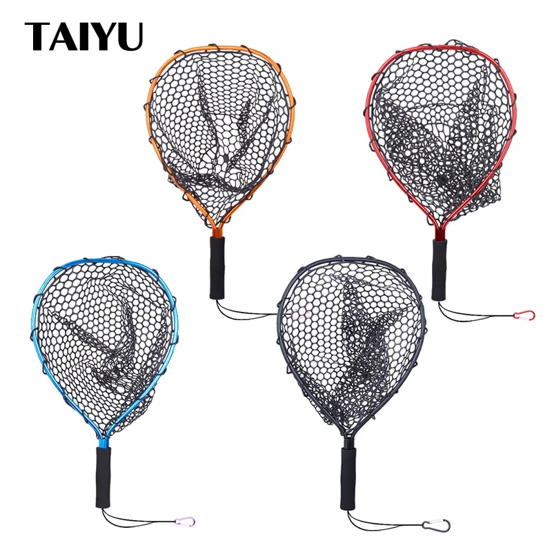 Red de aterrizaje ultraligera TAIYU – Malla silicona para pesca con mosca