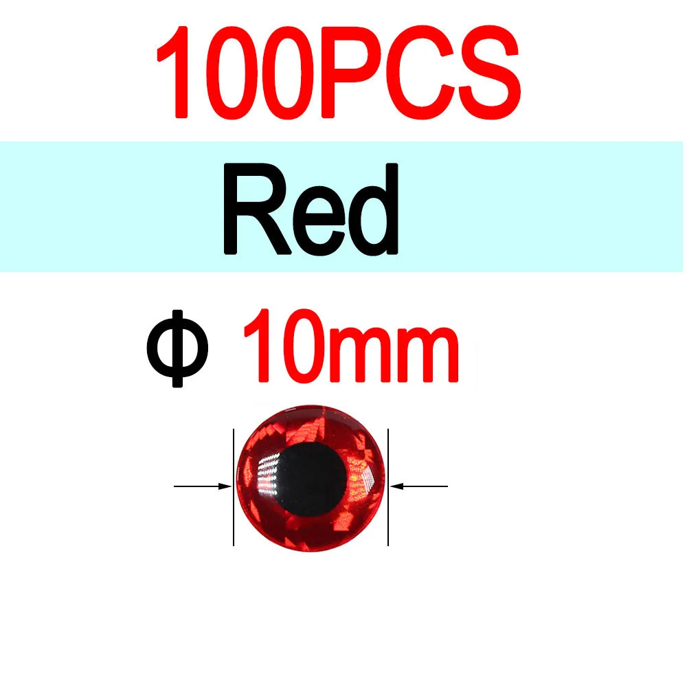 10mm Red 100pcs