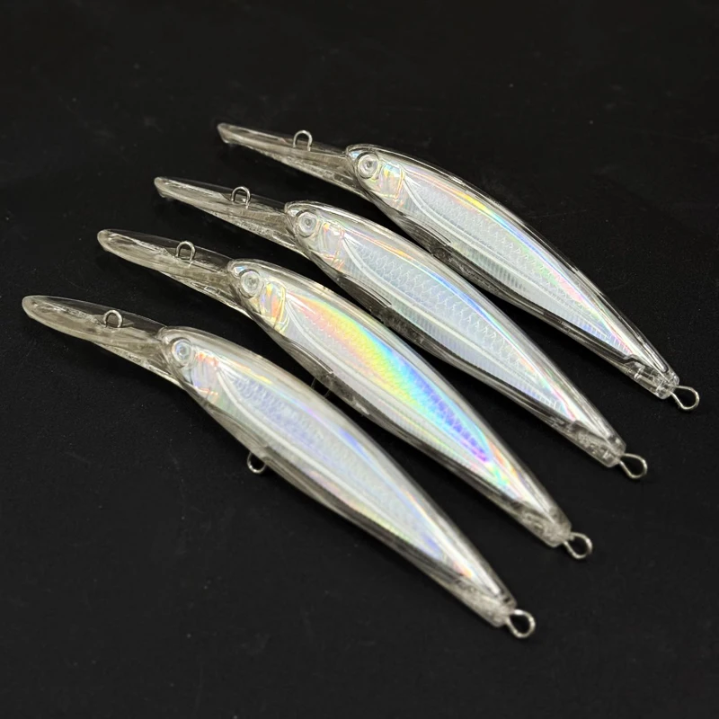 Señuelo de pececillo en blanco sin pintar, 20 piezas, 140mm, 44g, señuelo de Pesca de curricán grande, cebo Artificial para buceo profundo, Wobblers, Pesca de carpa - imagen 4