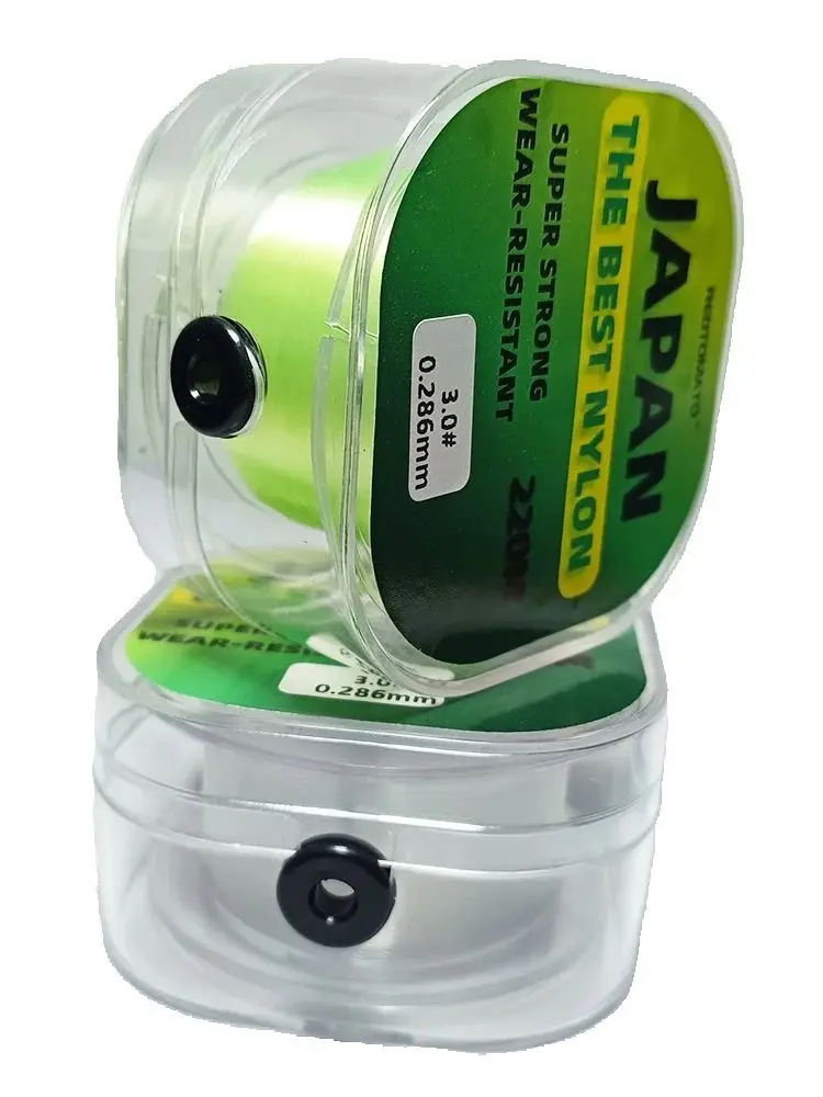 Línea de pesca japonesa recubierta de fluorocarbono de alta calidad, 220M, monofilamento de nailon, línea de pesca Invisible para carpa - imagen 2