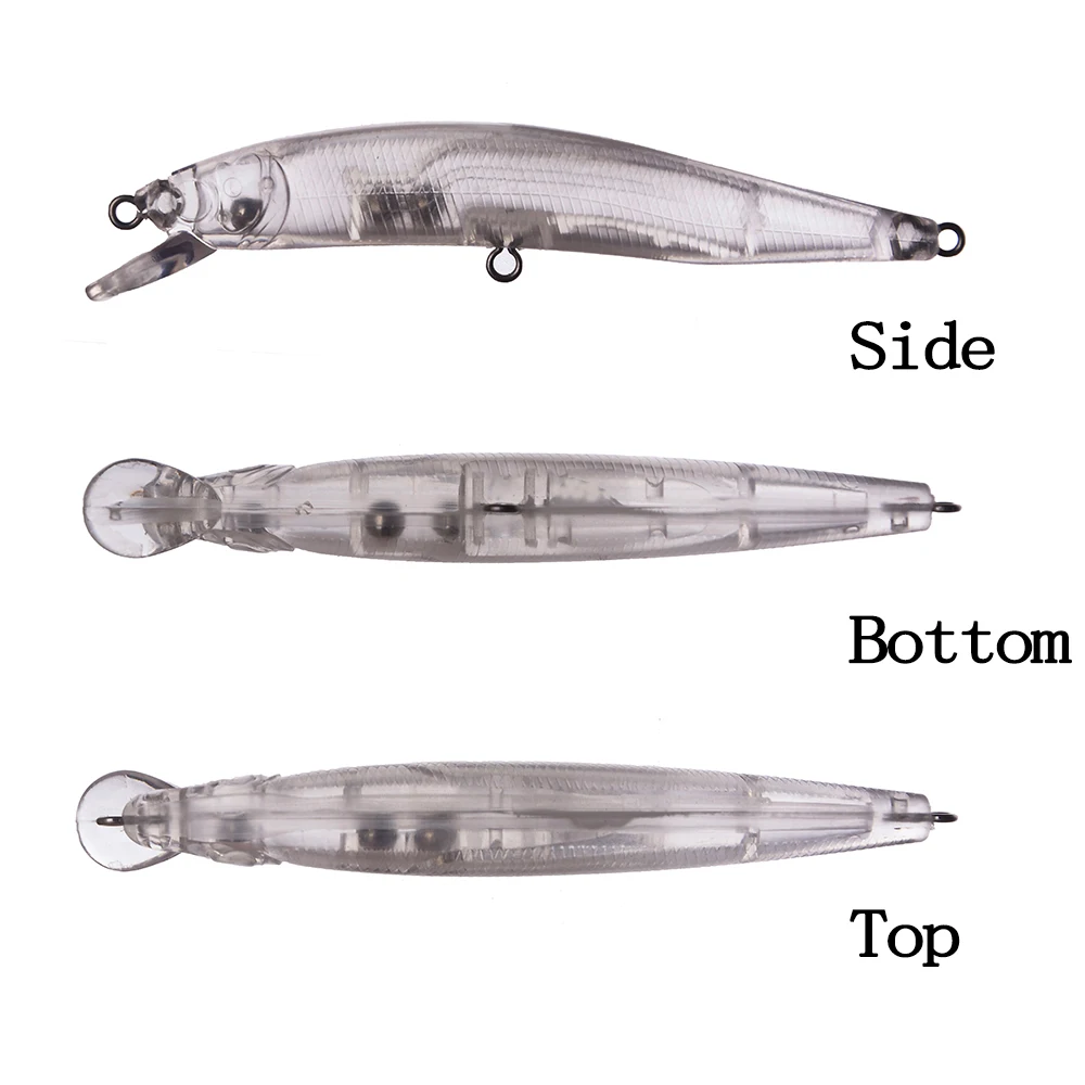 Chan'sHuang 20 piezas cebo en blanco sin pintar 6,5g/100mm pececillo poco profundo sonajero flotante señuelo de pesca Artificial - imagen 3