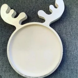 Molde de silicona DIY para decoración navideña con astas de alce y gato