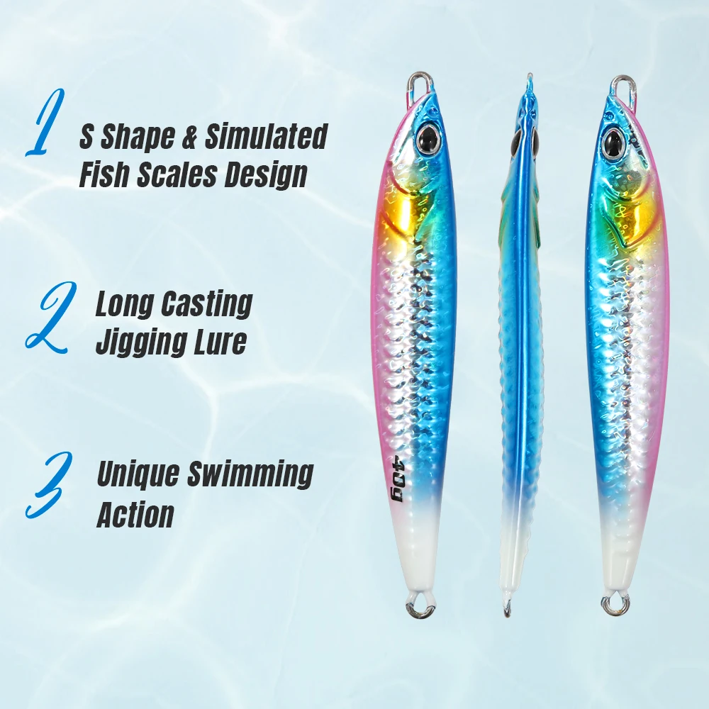 Señuelo jig cuchara de metal fundido CASTFUN para lubina
