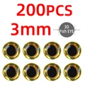 200pcs golden 3mm