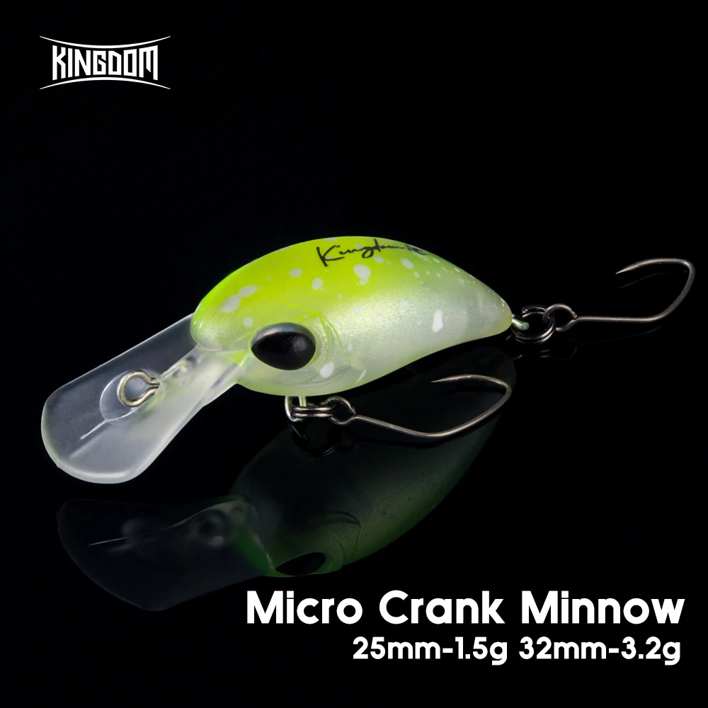 Kingdom Micro Expert Crank Minnow 1.5g 25mm 3.2g 32mm Floating Mini Artificial Bait Single Hook Hard Wobber For Bass Fishing - imagen 5