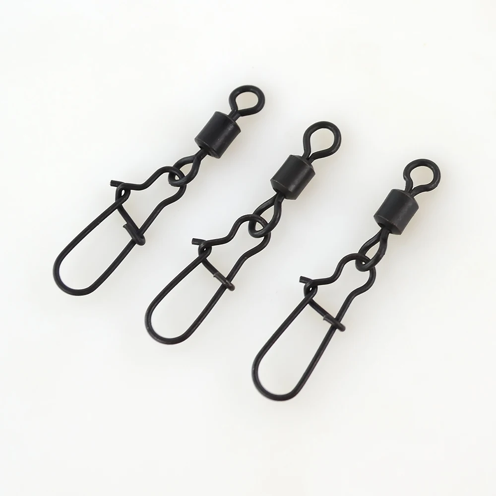 Accesorios de pesca de carpa, accesorio giratorio de cambio rápido, color negro mate, 20 unidades, AG139 - imagen 4