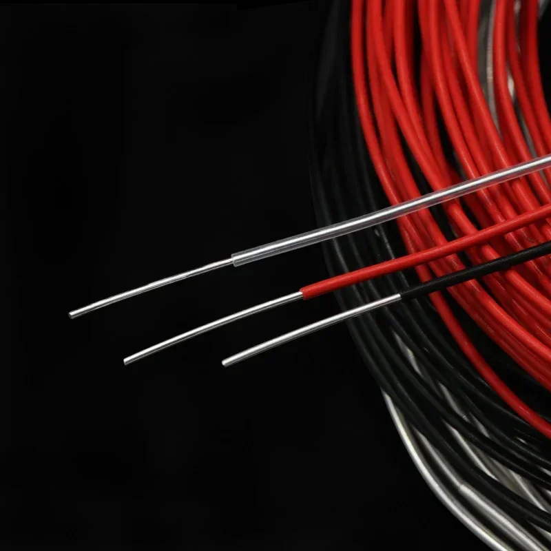 1/5M cuadrado 0,06 0,12 0,2 0,5mm Cable chapado en plata de PTFE de un solo núcleo Cable de cobre OFC de alta pureza auriculares de altavoz de Audio HiFi - imagen 3