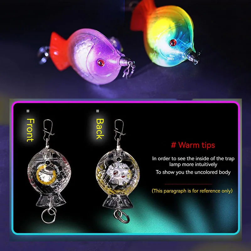 PRO BEROS-luces LED de pesca de 1 piezas, lámpara de atracción de peces de Color, señuelos luminosos para curricán, cebo, destello subacuático - imagen 4