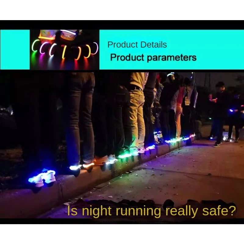 2024 Luz luminosa con clip para zapatos para correr de noche al aire libre y luz de advertencia de seguridad en ciclismo Luz LED con clip para zapatos con flash 5 - imagen 5