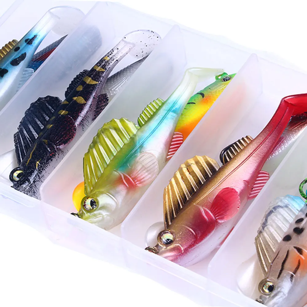 Kit de 10 Señuelos de Pesca de unids/lote, cebo blando de plástico, 7cm, 14g, 8cm, 10g, Wobblers, Crankbait, aparejos de lubina, juegos de Wobber - imagen 3