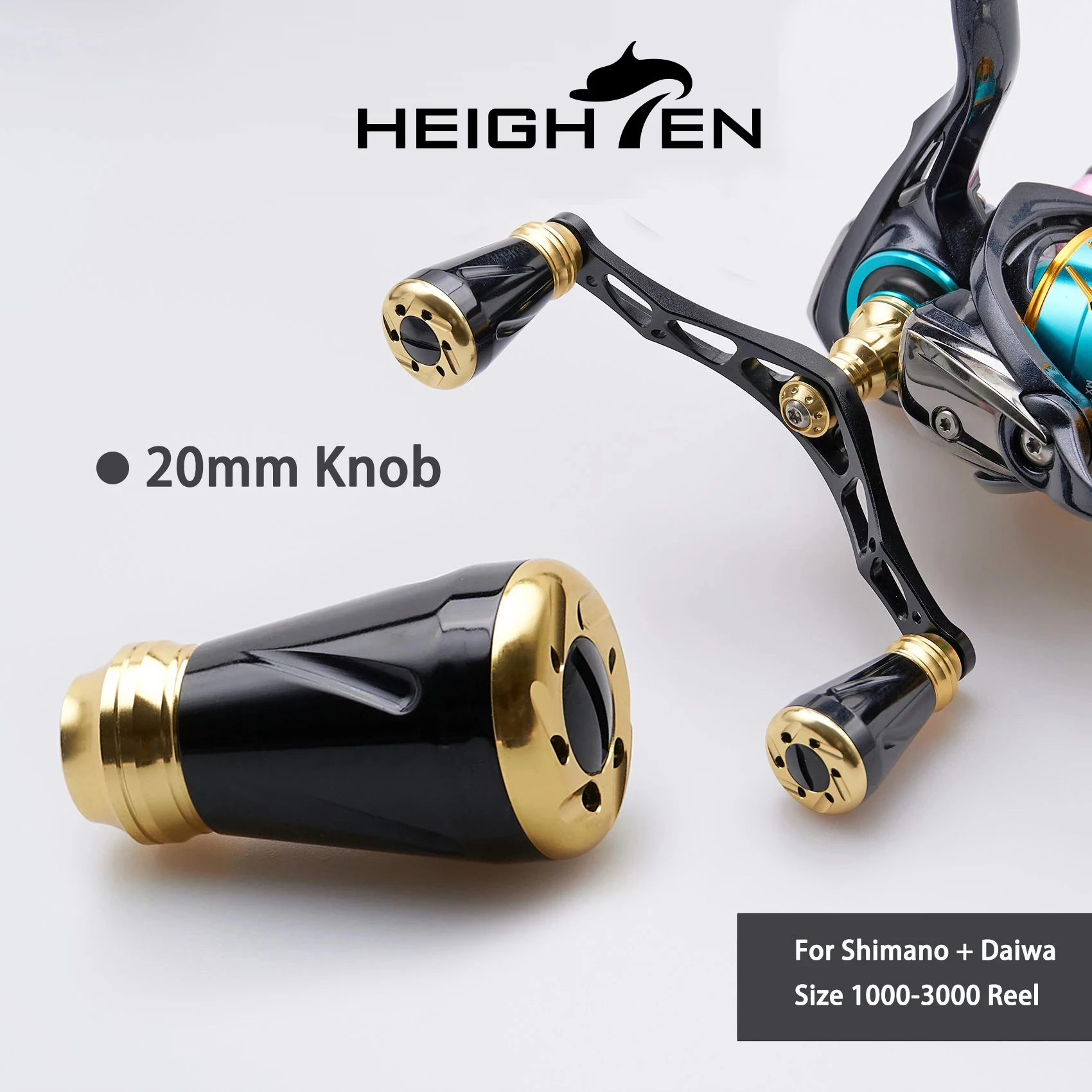 Perilla de mango de carrete HEIGHTEN de 20mm para carrete giratorio Shimano Stradic Twinpower Daiwa Luvias y carrete de Baitcasting - imagen 4