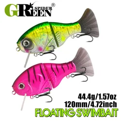 GREENSPIDER Glidebait 120 mm – Señuelo duro flotante para bass y bagre