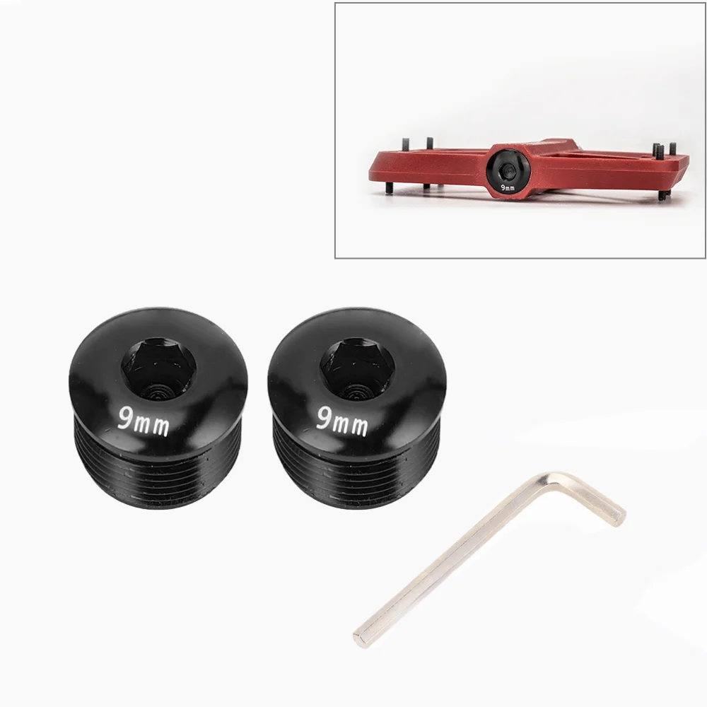 Tapas antipolvo aluminio pedales bici – Rosca M14 con llave - imagen 4