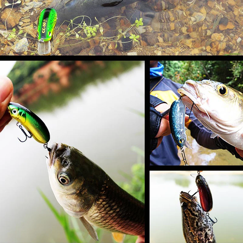 Lurefans-señuelo de pesca de pececillo de hundimiento rápido CC50, 50mm/8,4g, Wobbler Artificial silencioso, Crankbait para lubina, trucha, Lucio, pez duro - imagen 5