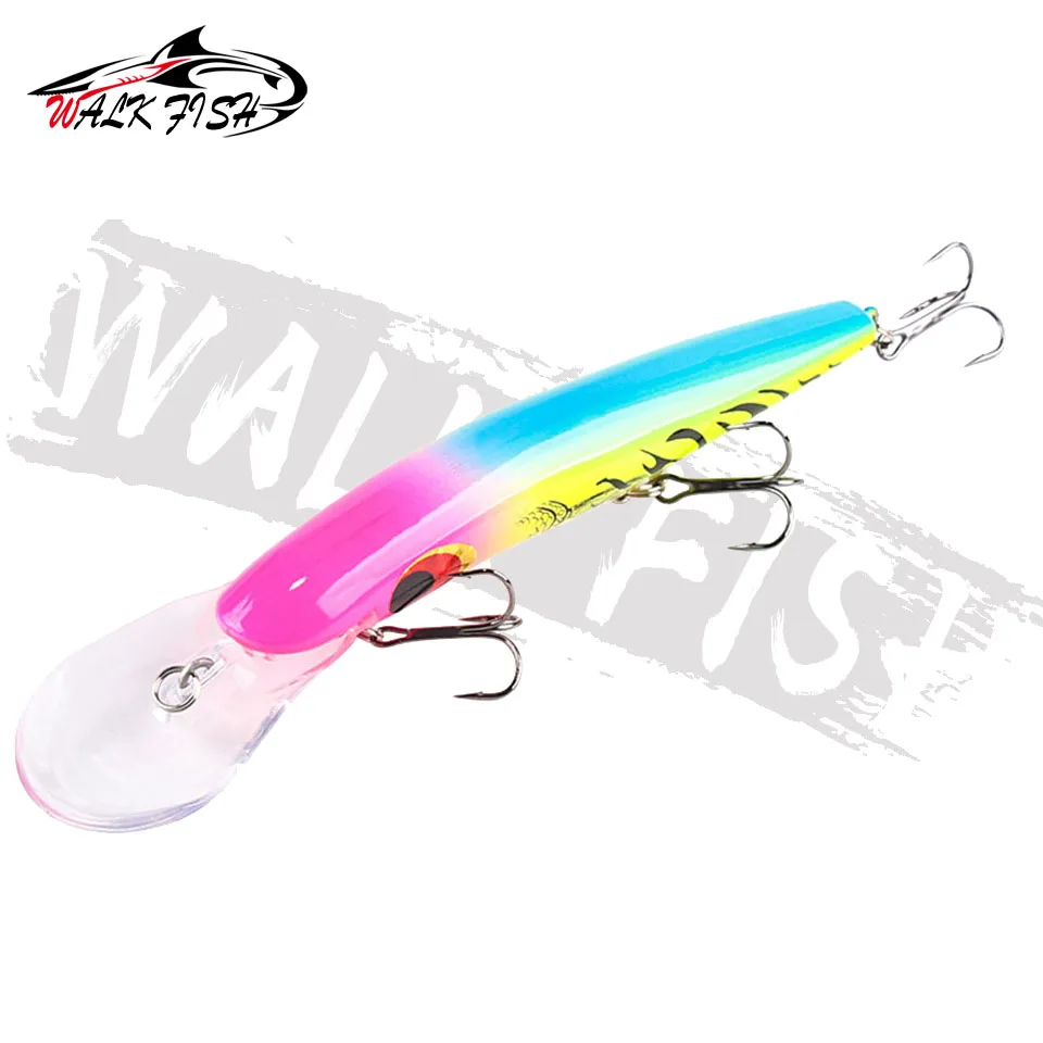 WALK FISH Big Minnow Señuelos de Pesca de 16,2 cm, 23g, Crankbait Artificial de plástico, Wobbler, anzuelos triples, lubina de mar - imagen 2