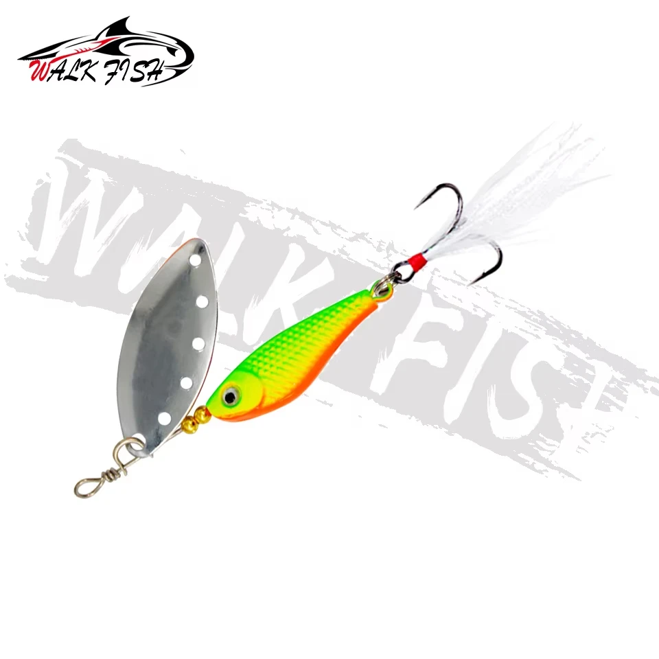 WALK FISH 1 Uds. 16,5g VIB giratorio venta al por mayor compuesto giratorio lentejuelas plumas en forma de pez plomo cebo para peces equipo de pesca Metal - imagen 4