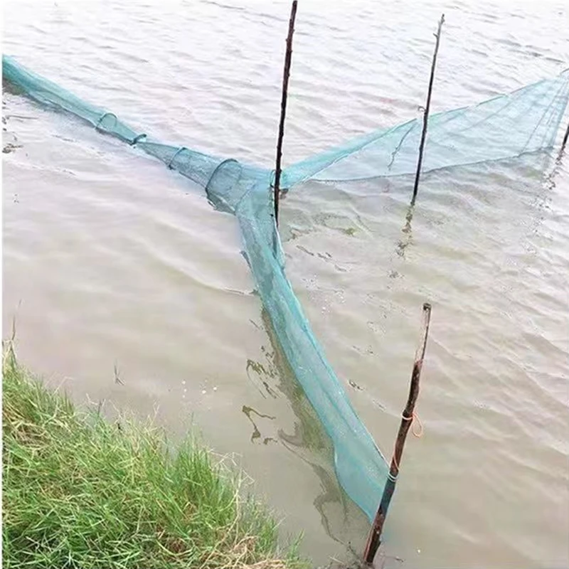 Finefish-red de pesca automático, rejilla de 3x3MM, trampa plegable de nailon, señuelo, cangrejo, pez, langosta, camarones, pececillo, herramienta de red para atrapar peces - imagen 2